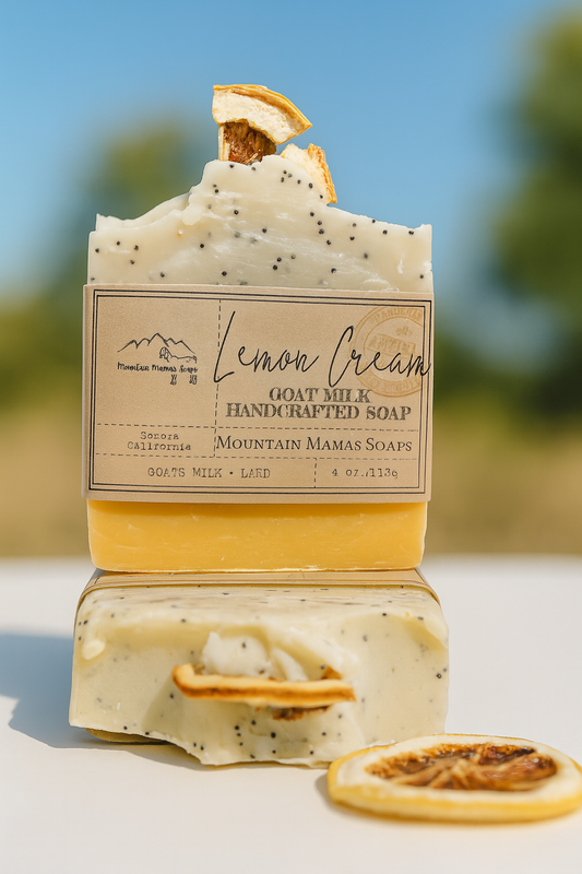 Lemon Cream Goats Milk Soap - 4oz