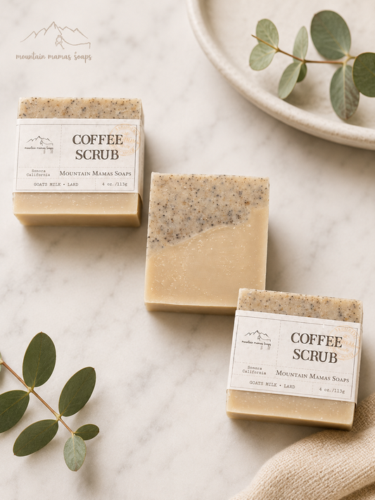Coffee Scrub Goats Milk Soap - 4oz